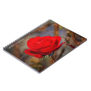 Rote Rose Notizblock
