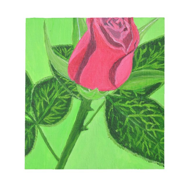 Rote Rose Notizblock (Vorderseite)