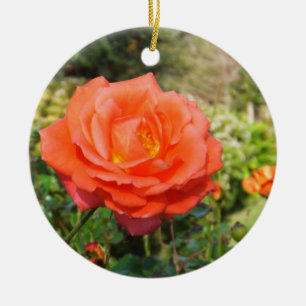 Rote Rose-Ornament, anpassen Keramik Ornament