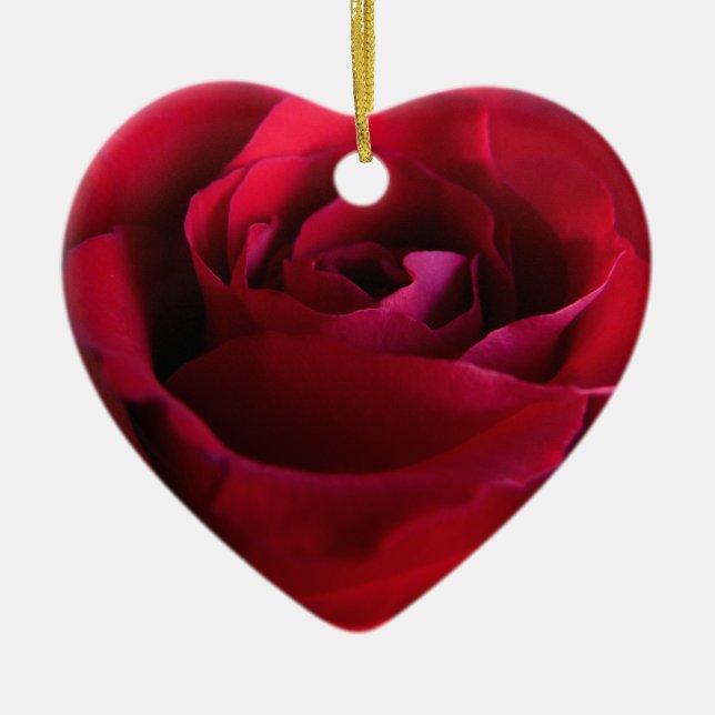 Rote Rose Ornament Romantische Rose (Vorne)