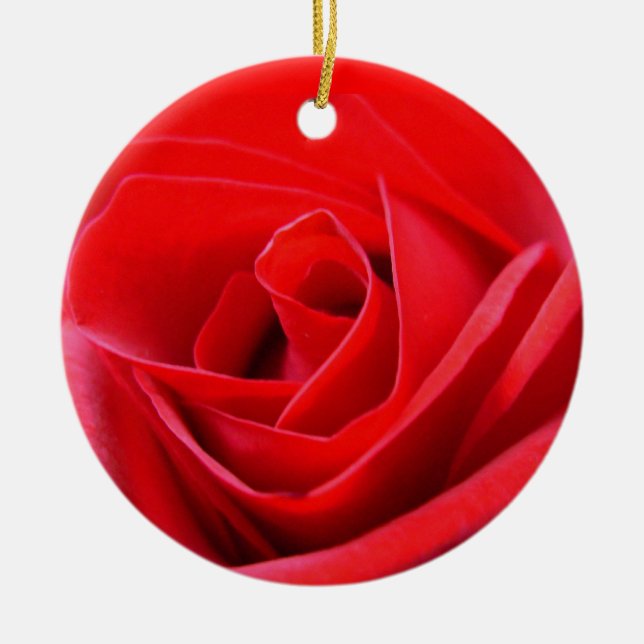 Rote Rose Ornament Romantische Rose (Vorne)