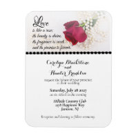 Rote Rose & Perlen Hochzeit