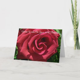 Rote Rose Personalisiert 100. Geburtstagkarte Karte