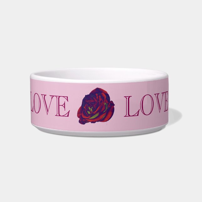 Rote Rose Pet Bowl Napf (Vorderseite)