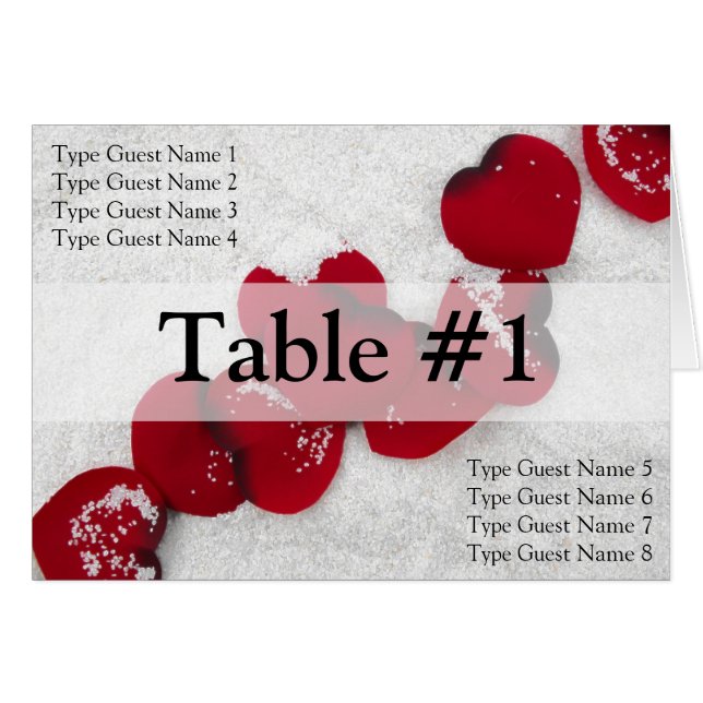 Rote Rose Petals im Schnee, Winterhochzeit (Vorderseite (Horizontal))