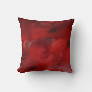 Rote Rose Petals Malerei Art 4 - Kissen