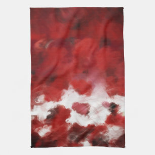 Rote Rose Petals Malerei Art - Küchentücher