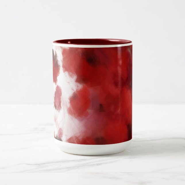 Rote Rose Petals Malerei Kunst - Tasse (Mittel)