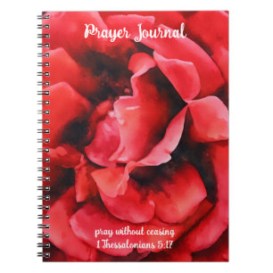 Rote Rose Petals Prayer Journal Notizblock