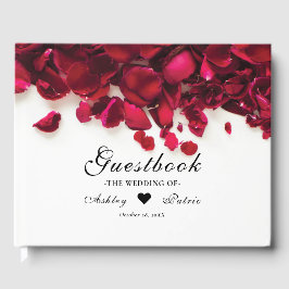 Rote Rose Petals Wedding Gästebuch