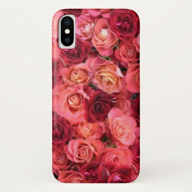 Rote Rose PINK Case-Mate iPhone Hülle (Rückseite)