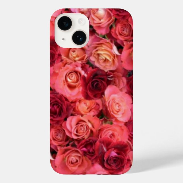 Rote Rose PINK Case-Mate iPhone Hülle (Rückseite)