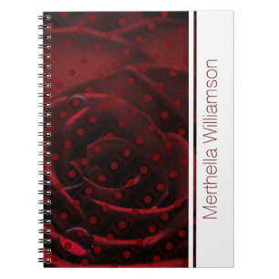 Rote Rose Polka Dot Custom Notebook Journal Notizblock