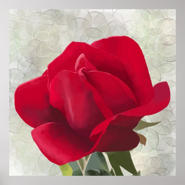 Rote Rose Poster (Vorne)
