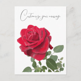 Rote Rose Postkarte
