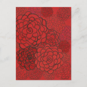 rote Rose Postkarte