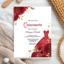 Rote Rose Quinceanera 15. Geburtstag