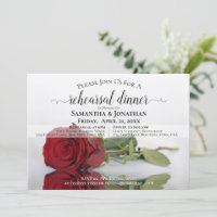 Rote Rose Romantische Chic Hochzeit Probe & Abende