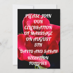 ROTE ROSE ROMANTISCHE ELEGANTE BREITERINVITATIONEN EINLADUNG