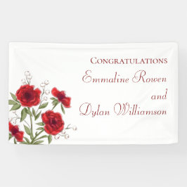 Rote Rose Romantische Hochzeit Banner
