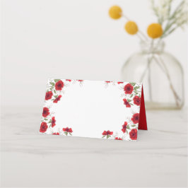 Rote Rose Romantische Hochzeit Platzkarte
