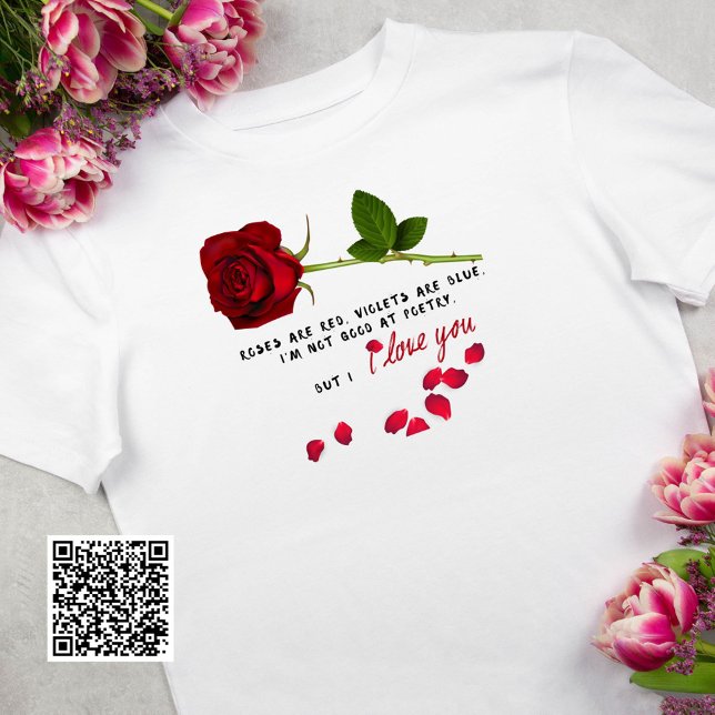 Rote Rose Romantische Liebe Valentinstag T-Shirt (Von Creator hochgeladen)
