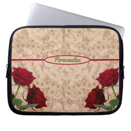 Rote Rose Romantische personalisieren Notebook Laptopschutzhülle