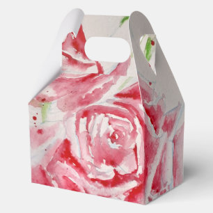 Rote Rose Rosen Blumen Muster Papier Party Teller Geschenkschachtel