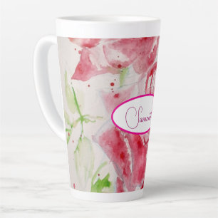 Rote Rose Rosen Blumenmuster Papierpartyplatte Milchtasse