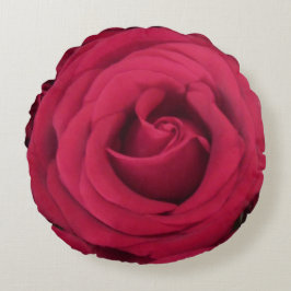 rote Rose Rundes Kissen