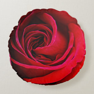 Rote Rose Rundkopf Rundes Kissen