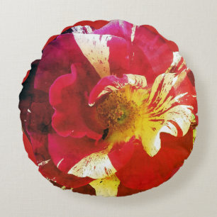 Rote Rose Rundpolster Rundes Kissen
