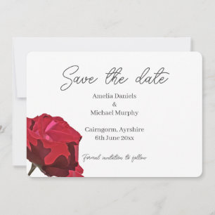 Rote Rose Save The Date