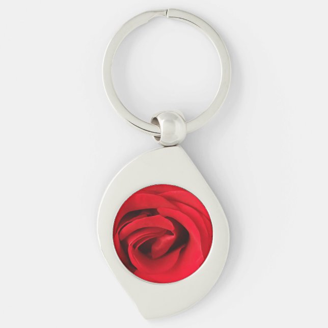 Rote Rose Schlüsselanhänger (Vorderseite)