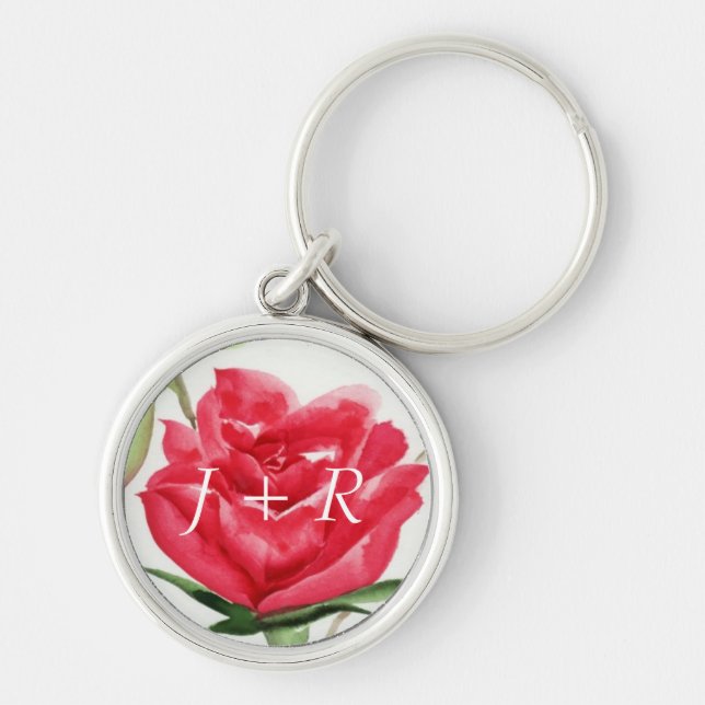 Rote Rose Schlüsselanhänger (Vorne)