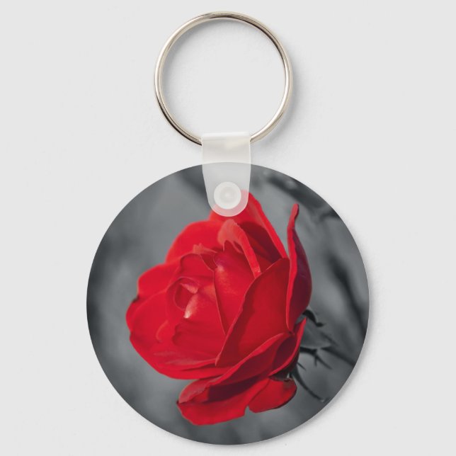 Rote Rose Schlüsselanhänger (Vorderseite)
