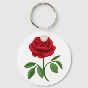 Rote Rose Schlüsselanhänger