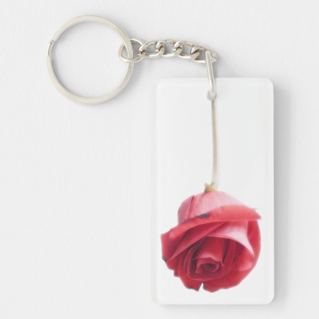 Rote Rose Schlüsselanhänger (Vorderseite)