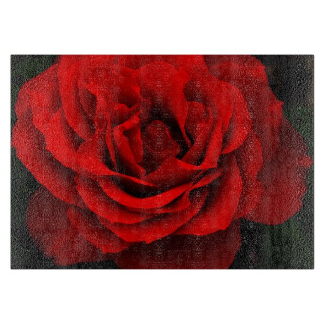 Rote Rose Schneidebrett (Vorderseite)