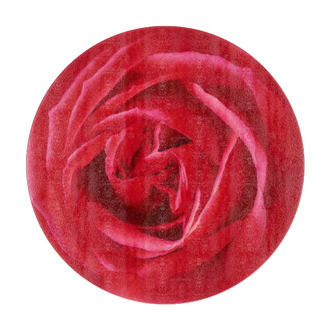 Rote Rose Schneidebrett (Vorderseite)