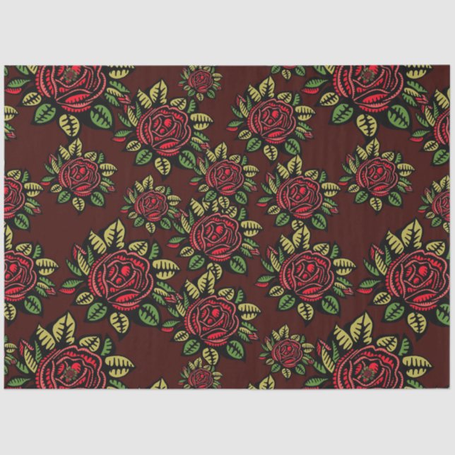 rote Rose Seidenpapier (Vorderseite)