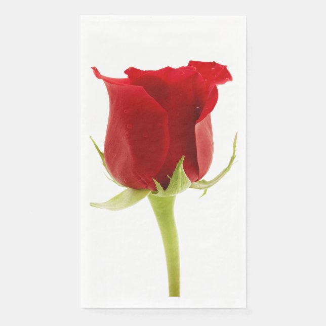 Rote Rose Serviette (Vorderseite)