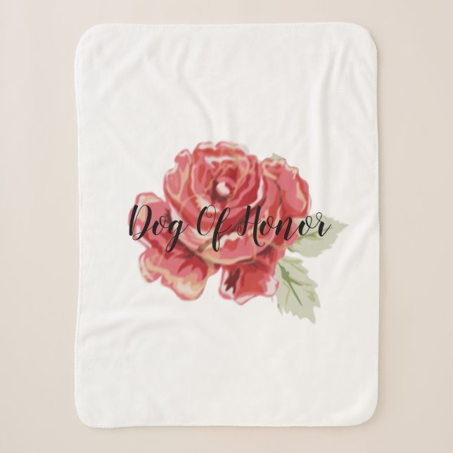 Rote Rose Sherpadecke (Vorderseite)