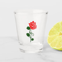 Rote Rose Shotglas