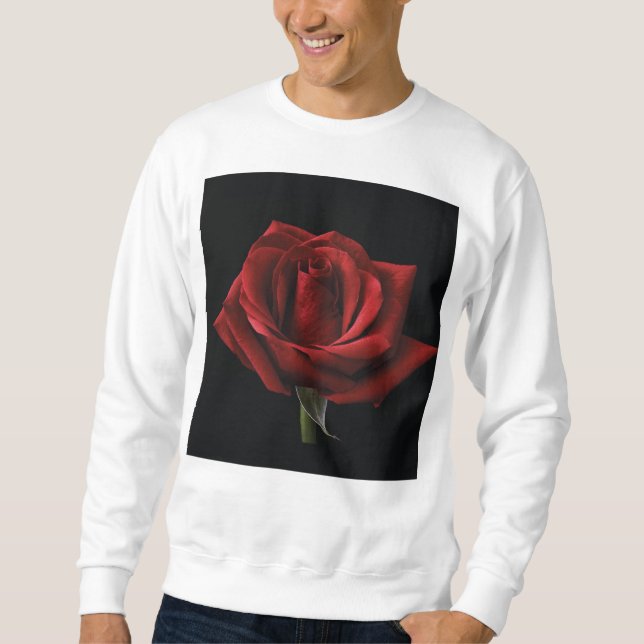 Rote Rose Sweatshirt (Vorderseite)