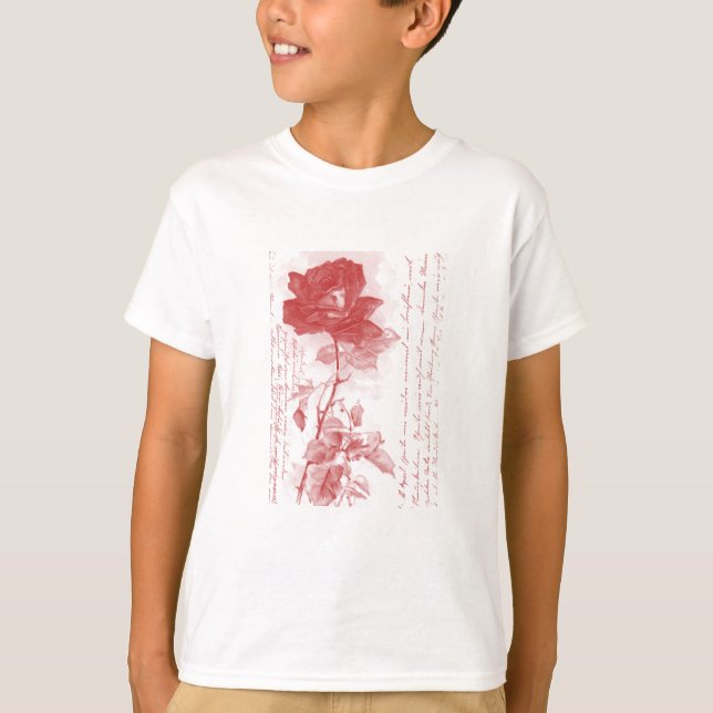 Rote Rose T-Shirt (Vorderseite)
