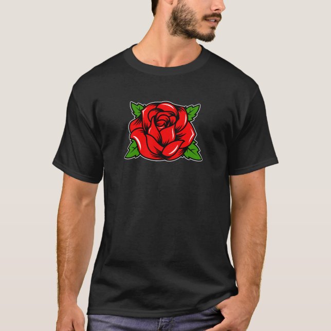 Rote Rose T-Shirt (Vorderseite)