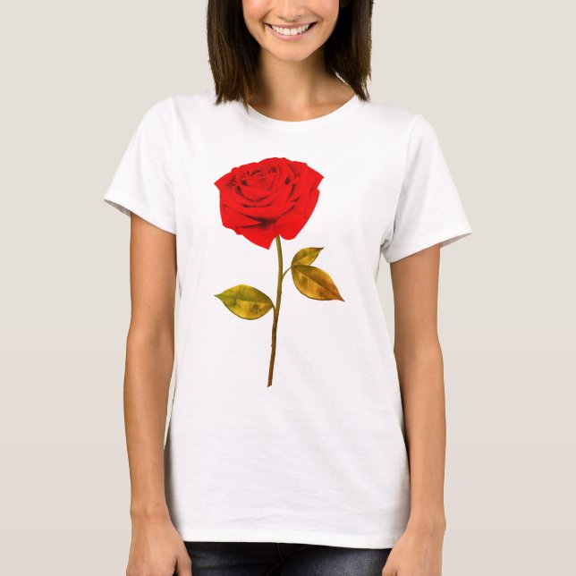 Rote Rose T-Shirt (Vorderseite)