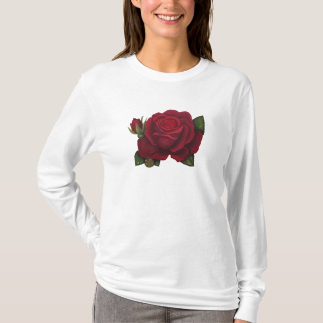 Rote Rose T-Shirt (Vorderseite)