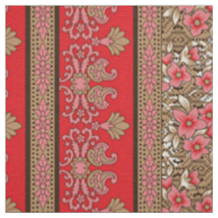 Rote Rose Textil Paisley Floral Fabric Print Stoff